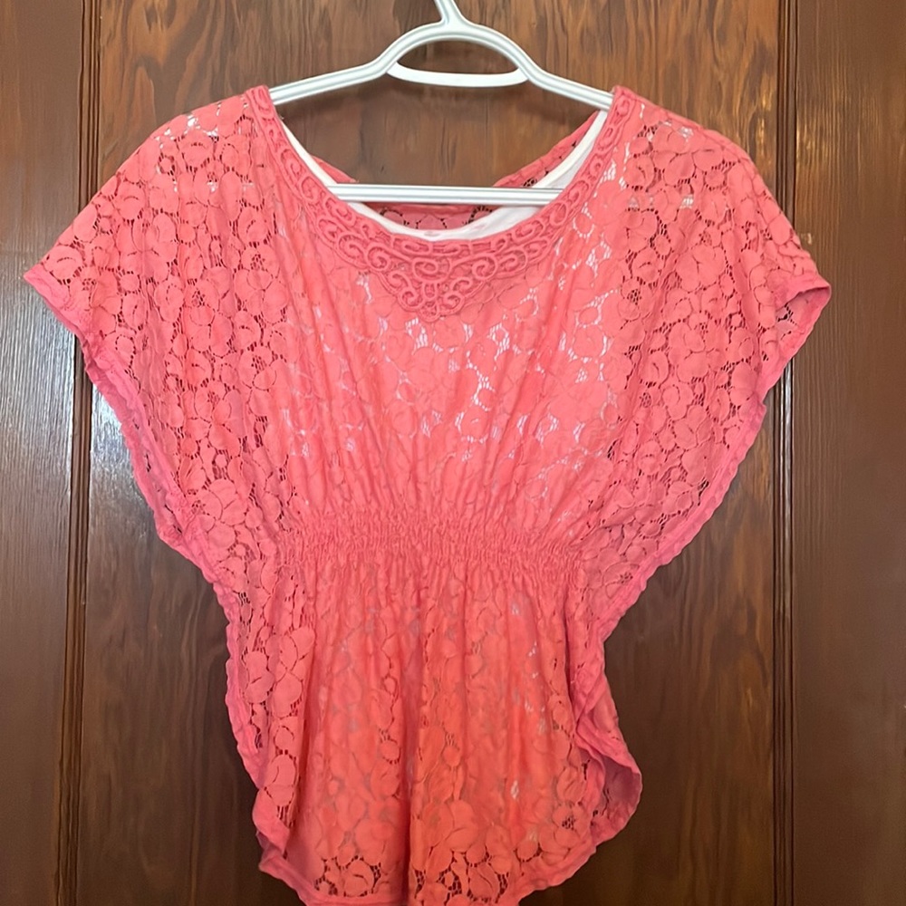 Coral pink top